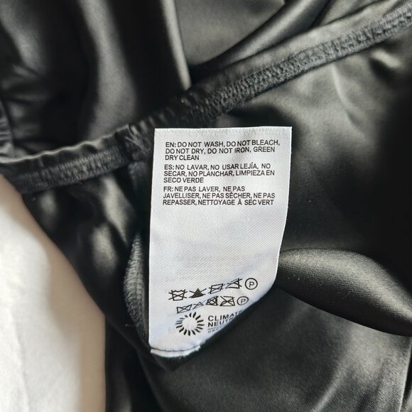 REFORMATION Gale Satin Pant in Black, size S - Picture 8 of 8